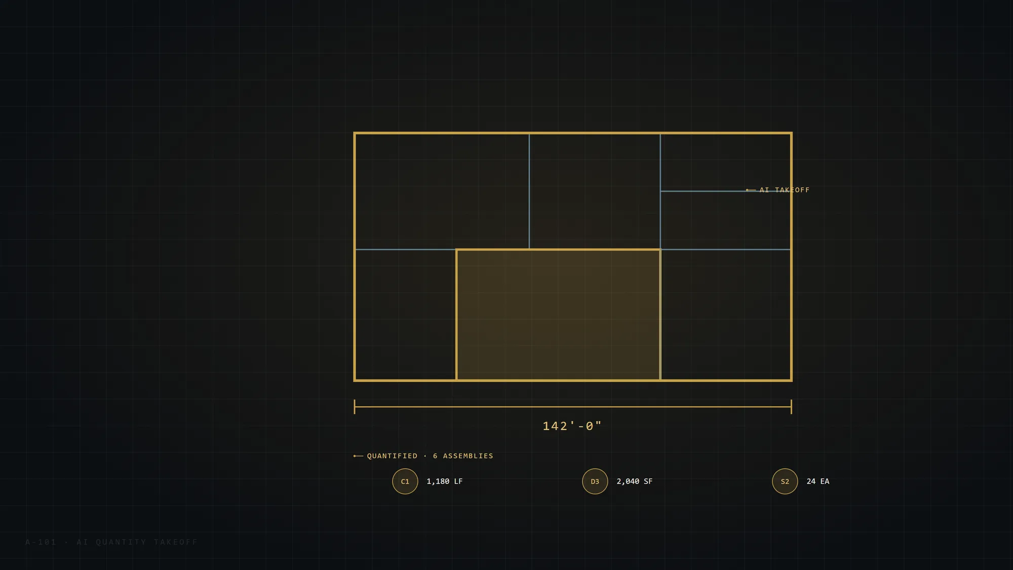 Manual floor-plan takeoff